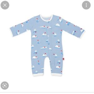Magnetic Me Premie- polar bear print footie pajama